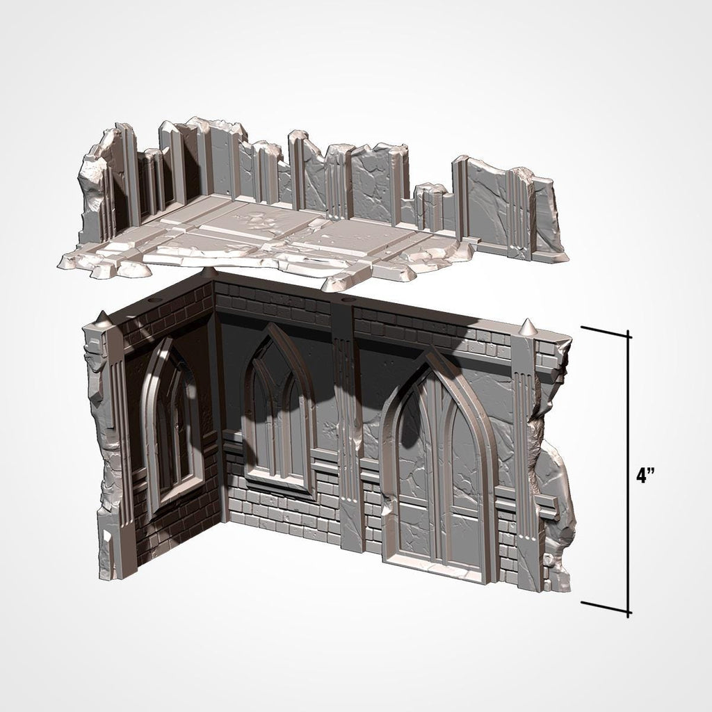 11th Edition Compatible Gothic Ruins Terrain Set - Complete Battlefield Terrain Bundle - Txarli Factory - Sigmarite Boutique