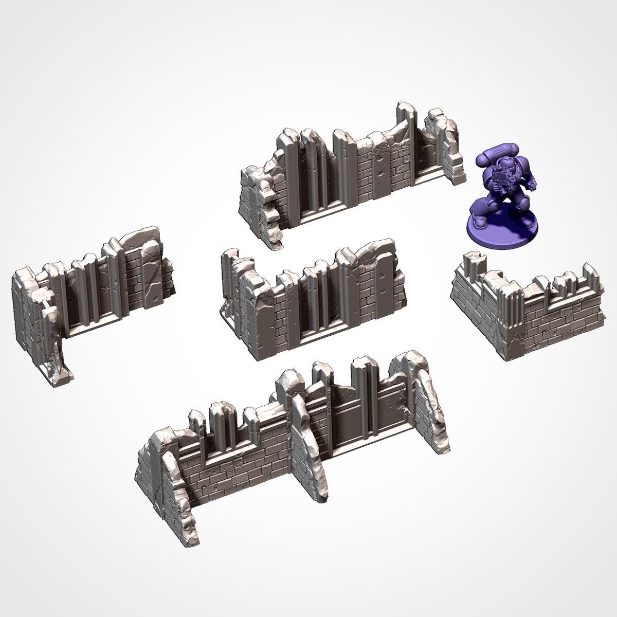 11th Edition Compatible Gothic Ruins Terrain Set - Complete Battlefield Terrain Bundle - Txarli Factory - Sigmarite Boutique