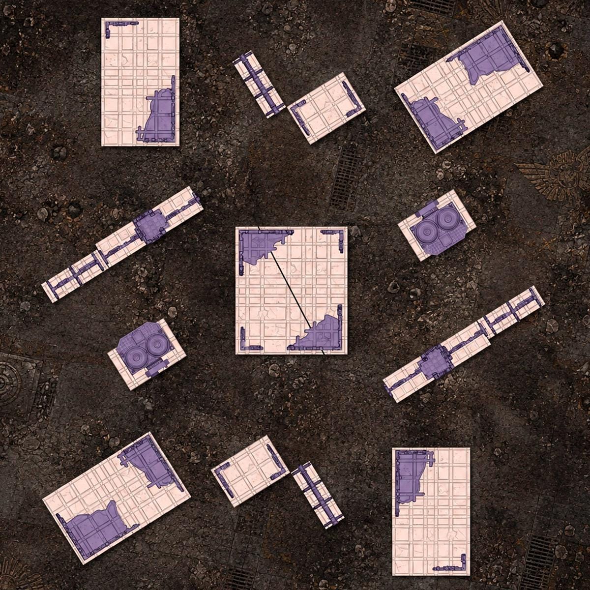 11th Edition Compatible Gothic Ruins Terrain Set - Complete Battlefield Terrain Bundle - Txarli Factory - Sigmarite Boutique