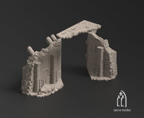2 Story Glyphed Ruin - Davonis the Ancient Burial Site - Sacrus Mundus Designs - Sigmarite Boutique
