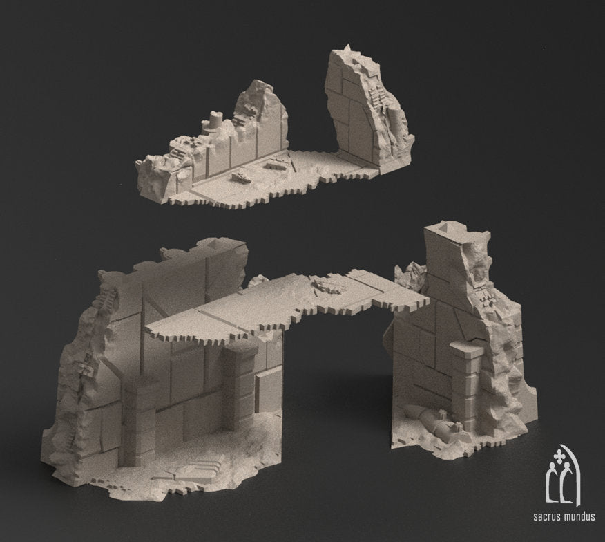3 Story Ruin B - Davonis the Ancient Burial Site - Sacrus Mundus Designs - Sigmarite Boutique
