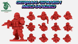 German / Spanish Mechanized Infantry - Resin Modern Miniatures - Wardaddy Studios