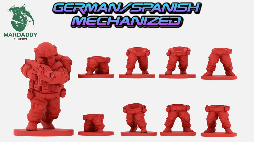 German / Spanish Mechanized Infantry - Resin Modern Miniatures - Wardaddy Studios