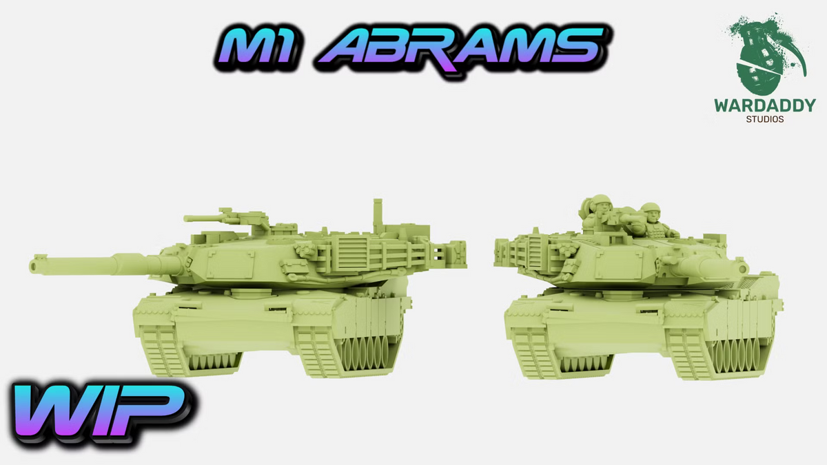 M1A1 Abrams Main Battle Tank - Modern Military Miniature - Modern Military Miniature - Wardaddy Studios