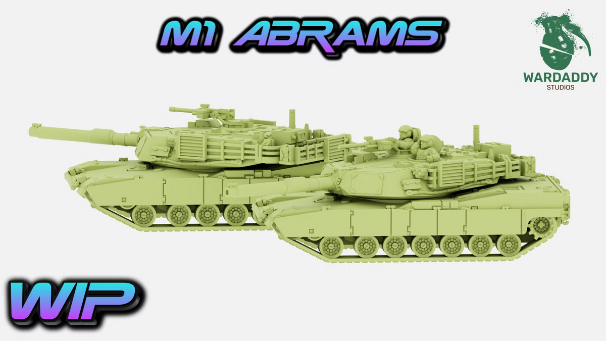 M1A1 Abrams Main Battle Tank - Modern Military Miniature - Modern Military Miniature - Wardaddy Studios