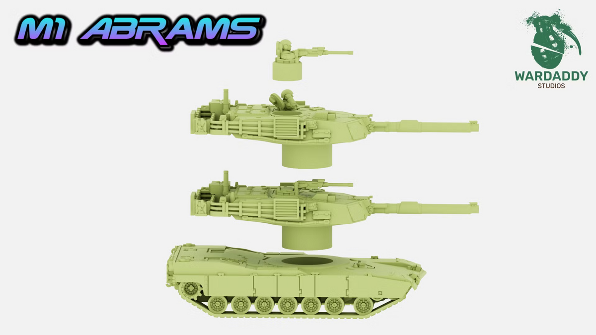 M1A1 Abrams Main Battle Tank - Modern Military Miniature - Modern Military Miniature - Wardaddy Studios