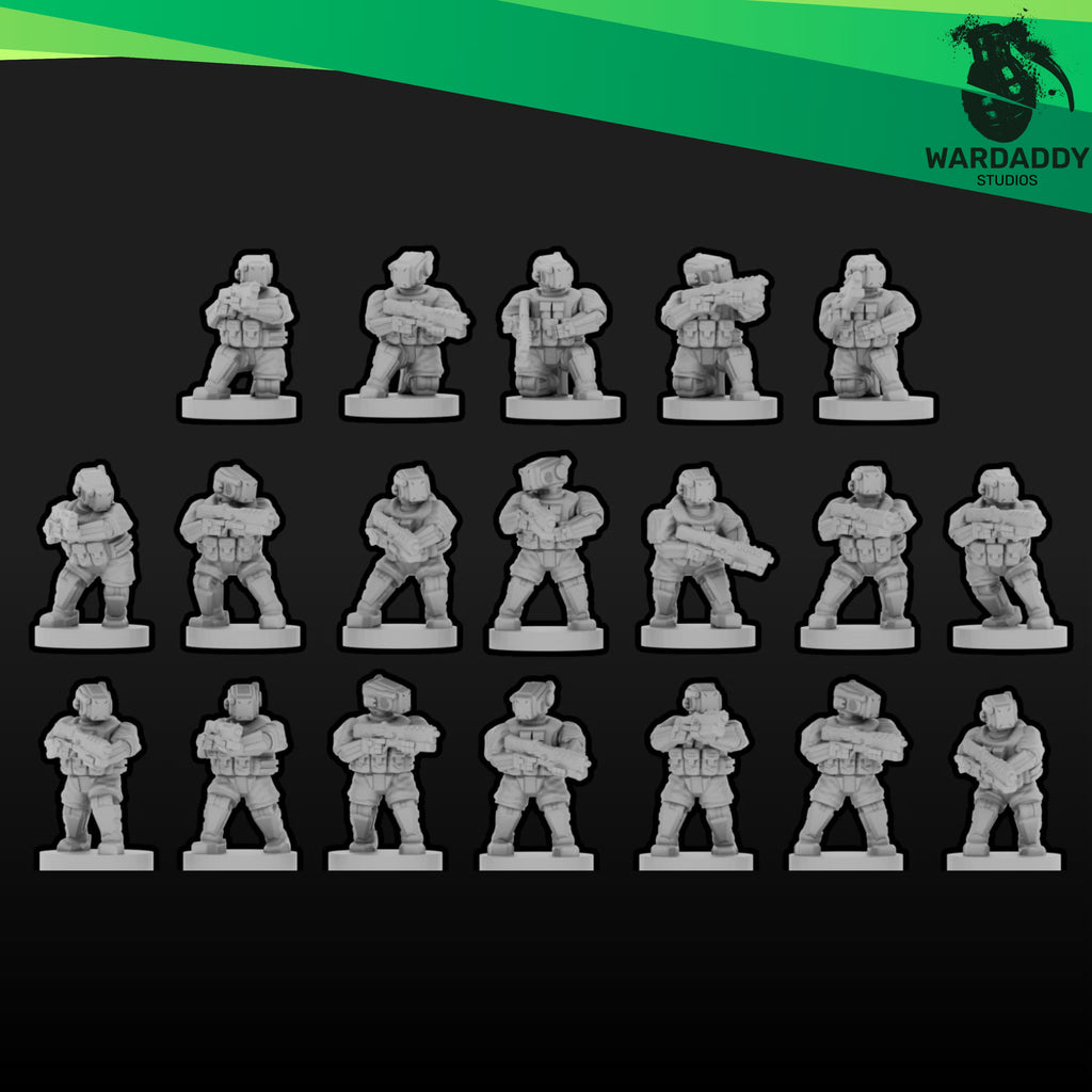TAC ACU Infantry - 10mm Autonomous Combat Units Wardaddy Studios