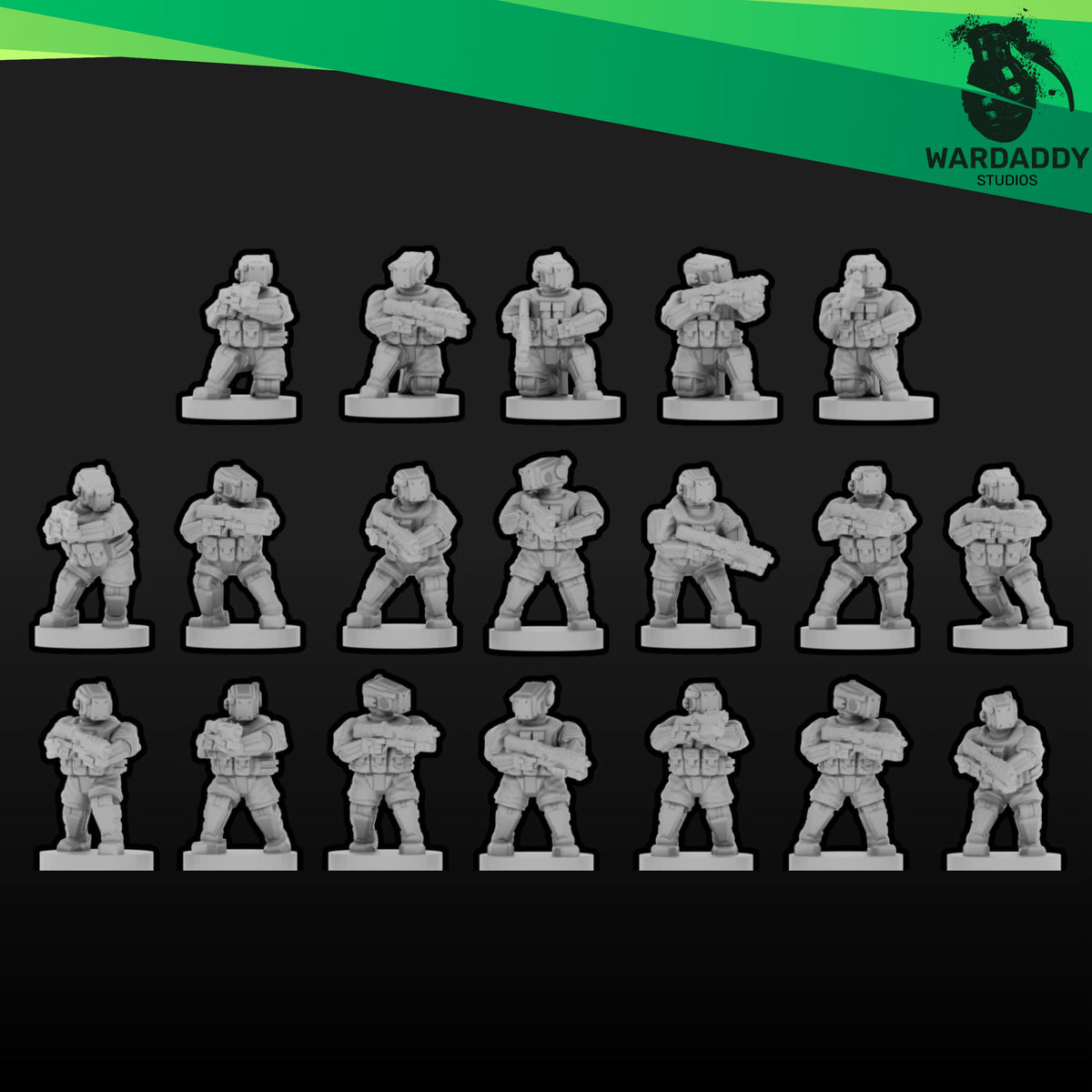 TAC ACU Infantry - 10mm Autonomous Combat Units Wardaddy Studios