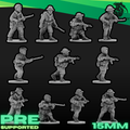 Vietnam War Viet Cong Antique Weapon Squad - Bolt Action & PPSh Infantry - 3D Printed Miniatures - Wardaddy Studios