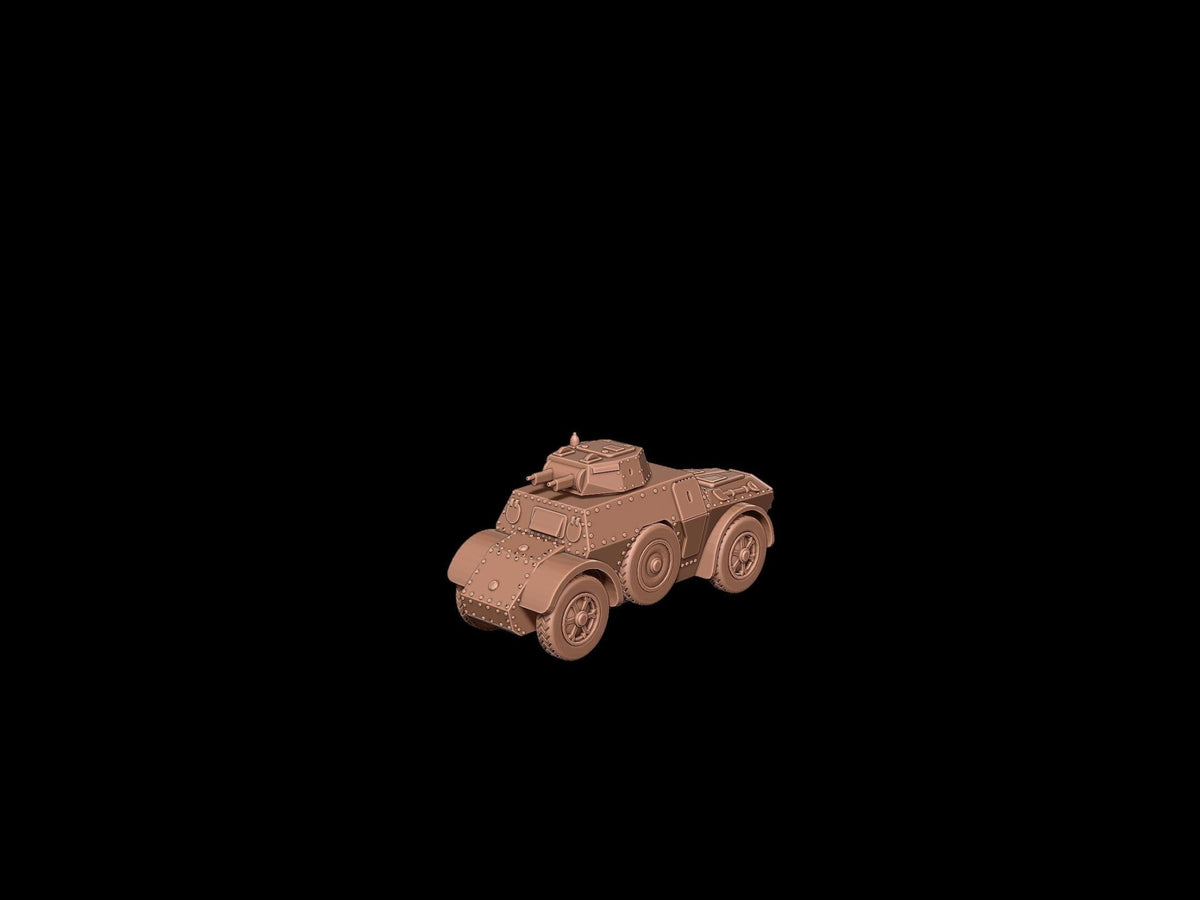 AB40 Armored Car - Italian WWII Recon Vehicle - 3D Printed Resin Miniatures in 6mm, 10mm, 15mm, and 20mm Scale - Eskice Miniatures - Sigmarite Boutique