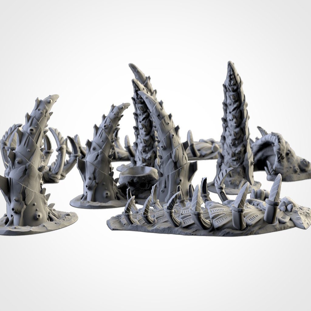 Alien Bioterrain - Scifi Terrain - 3D Printed PLA Plastic - Sigmarite Boutique