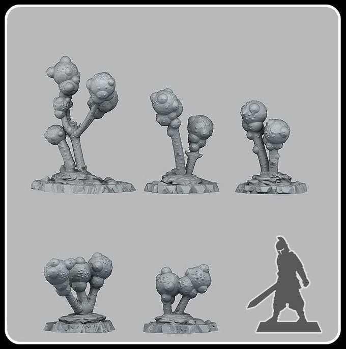 Alien Bulbs - Fantastic Plants and Rocks - Print Your Monsters - Sigmarite Boutique