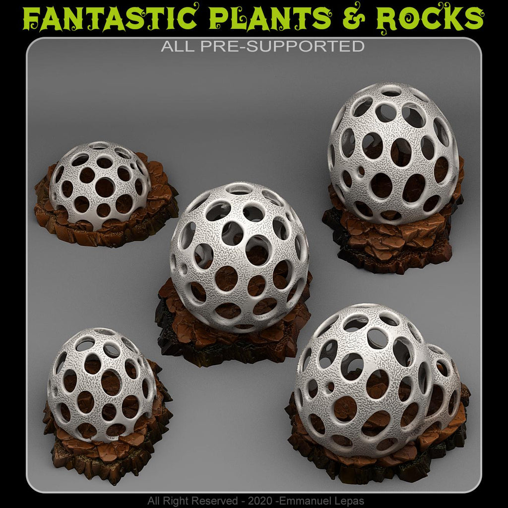 Alien Mushrooms - Alien Scatter Terrain for Sci Fi Wargaming & 28mm RPGs Resin Printed Terrain Set - Sigmarite Boutique