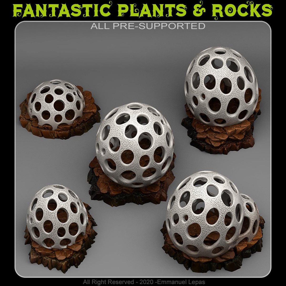 Alien Mushrooms - Alien Scatter Terrain for Sci Fi Wargaming & 28mm RPGs Resin Printed Terrain Set - Sigmarite Boutique