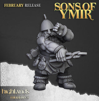 Ancient Dwarf Forge and Great Dwarf Runemaster - Sons of Ymir - Highlands Miniatures - Sigmarite Boutique