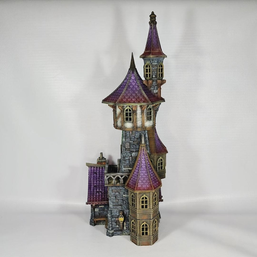 Apothecary's Tower - Medieval Wizard Tower Terrain - Multi-Level 28mm Fantasy Terrain with Playable Interior - Sigmarite Boutique