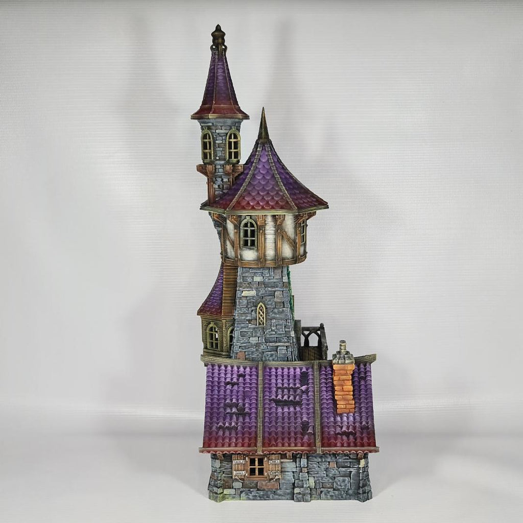 Apothecary's Tower - Medieval Wizard Tower Terrain - Multi-Level 28mm Fantasy Terrain with Playable Interior - Sigmarite Boutique