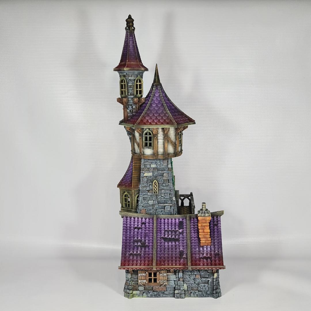 Apothecary's Tower - Medieval Wizard Tower Terrain - Multi-Level 28mm Fantasy Terrain with Playable Interior - Sigmarite Boutique