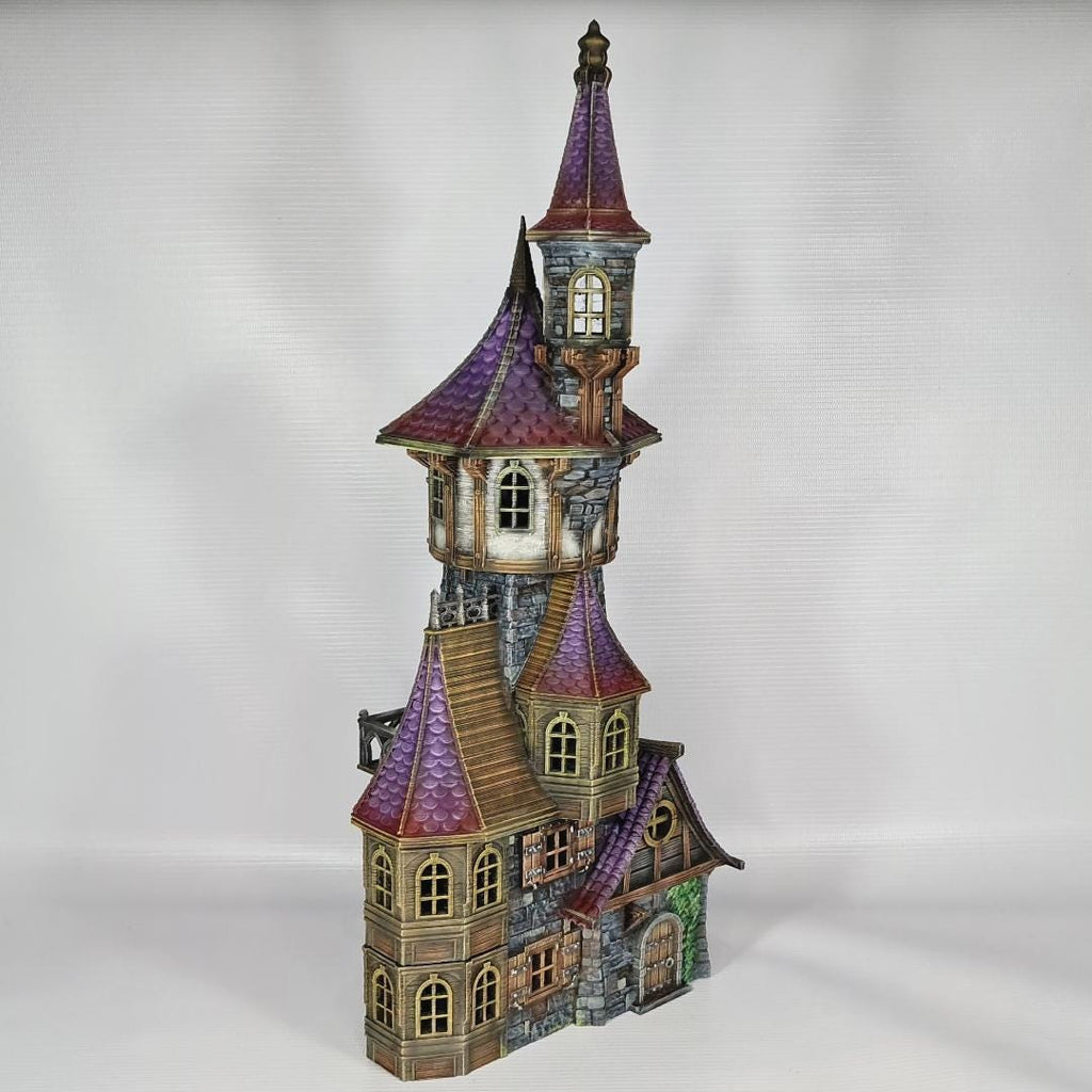 Apothecary's Tower - Medieval Wizard Tower Terrain - Multi-Level 28mm Fantasy Terrain with Playable Interior - Sigmarite Boutique