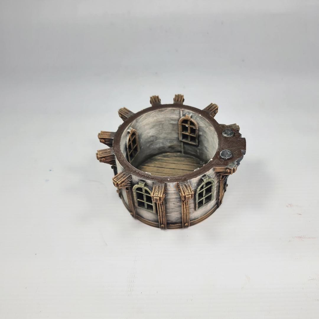 Apothecary's Tower - Medieval Wizard Tower Terrain - Multi-Level 28mm Fantasy Terrain with Playable Interior - Sigmarite Boutique