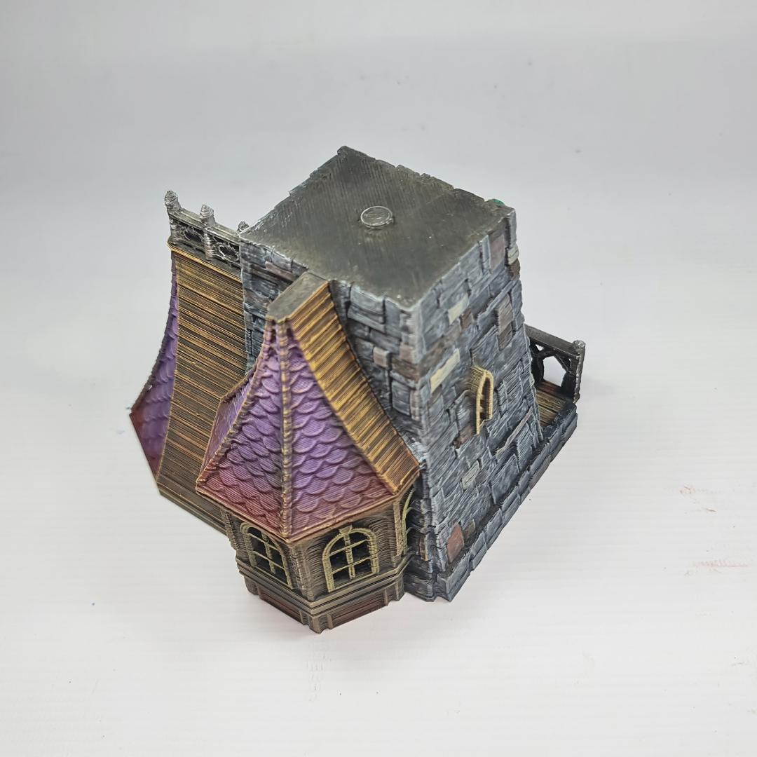 Apothecary's Tower - Medieval Wizard Tower Terrain - Multi-Level 28mm Fantasy Terrain with Playable Interior - Sigmarite Boutique