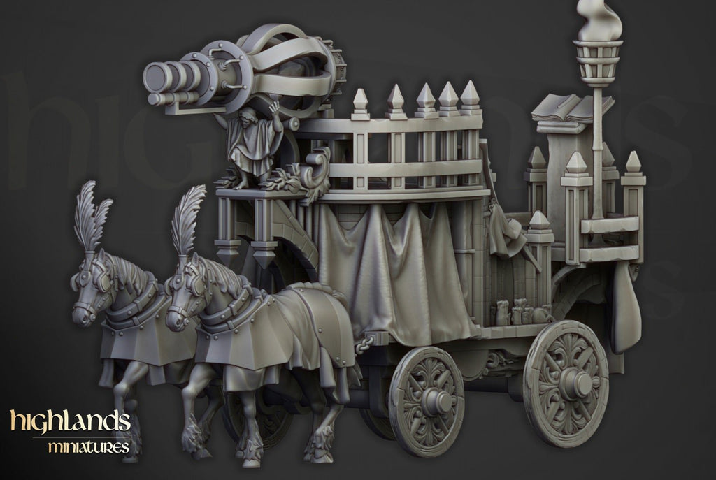 Arcane Cannon on Chariot - Highlands Miniatures - Sigmarite Boutique