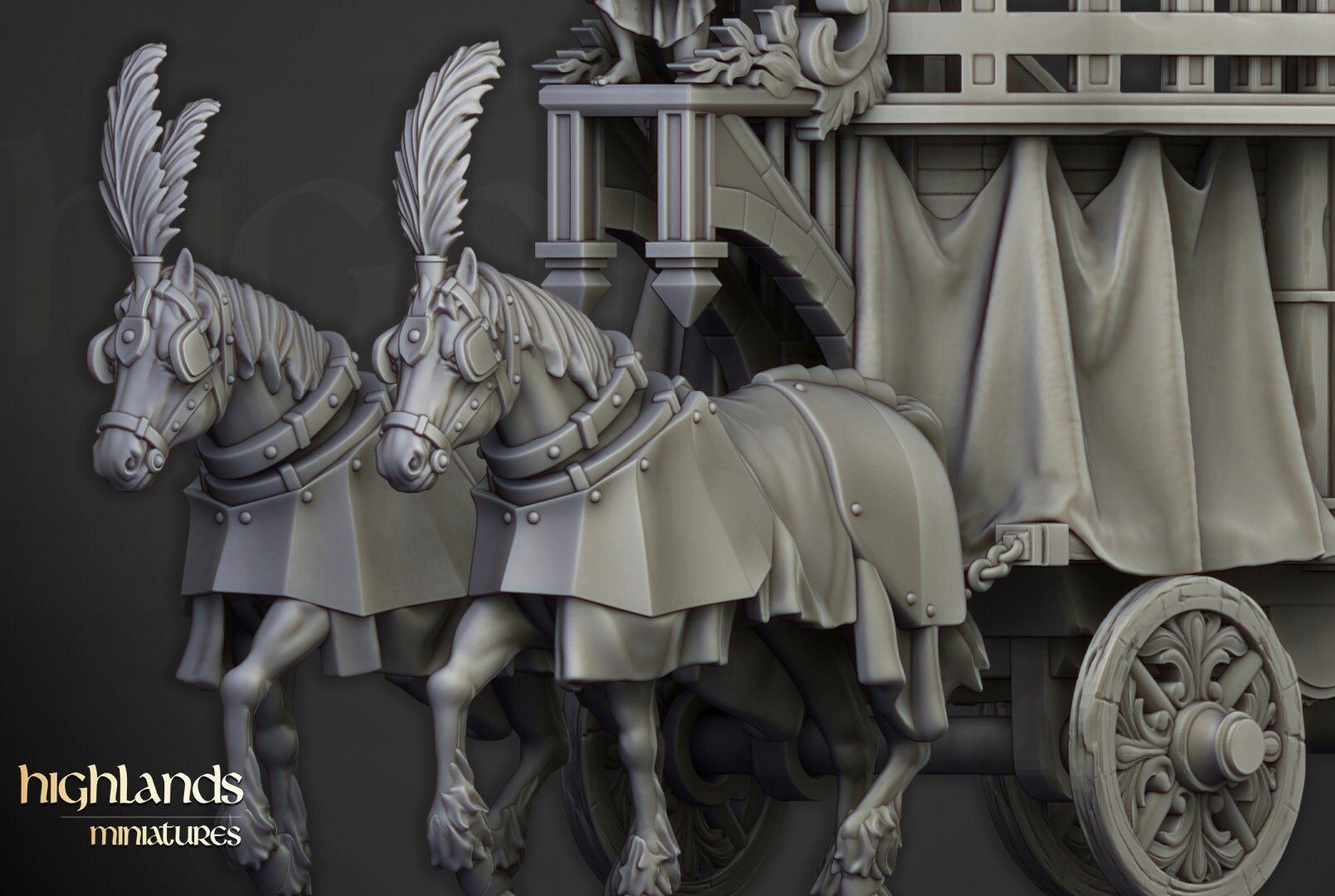 Arcane Cannon on Chariot - Highlands Miniatures - Sigmarite Boutique