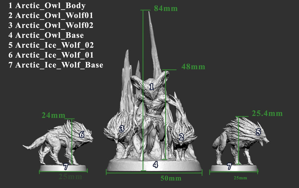 Arctic Owl Wanderer - Glacial Depths - Mini Monster Mayhem - Sigmarite Boutique