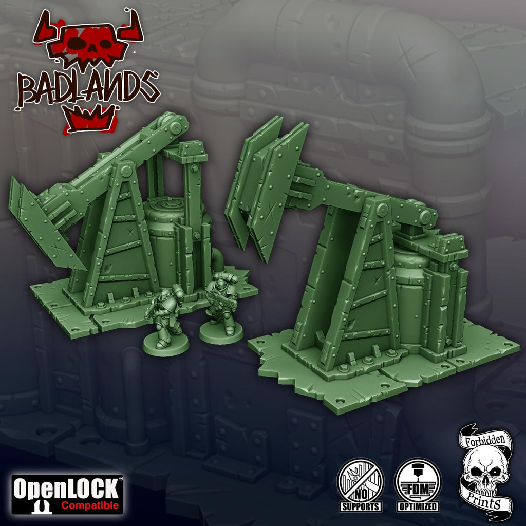 Badlands Terrain Set - 11th Edition Compatible Sci-Fi Terrain - Full Tournament Layout - Forbidden Prints - Sigmarite Boutique
