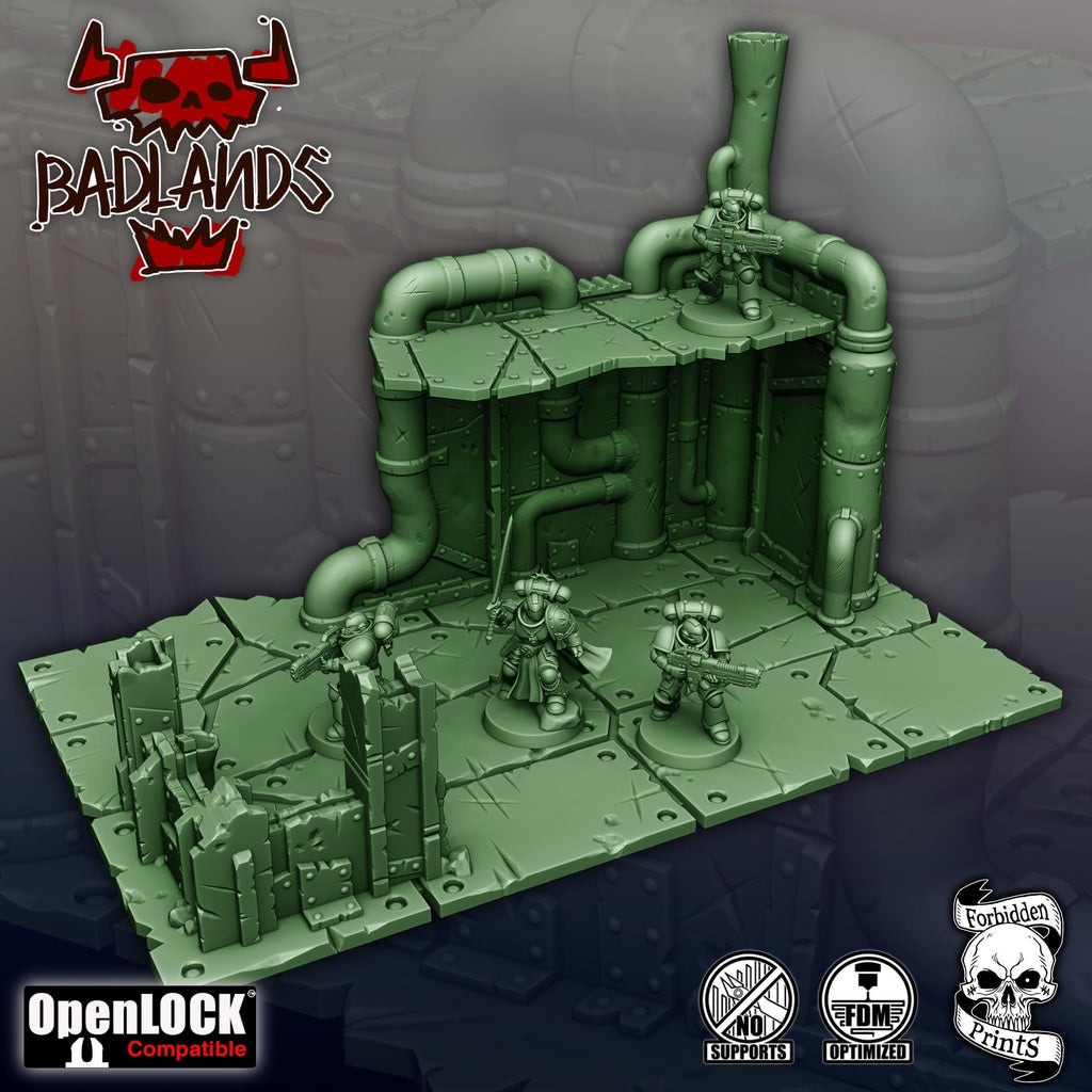 Badlands Terrain Set - 11th Edition Compatible Sci-Fi Terrain - Full Tournament Layout - Forbidden Prints - Sigmarite Boutique