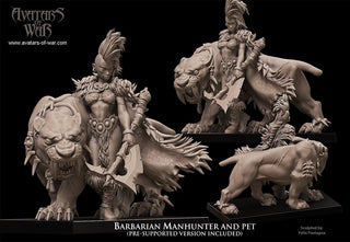 Barbarian Manhunter with Pet - Avatars of War - Sigmarite Boutique