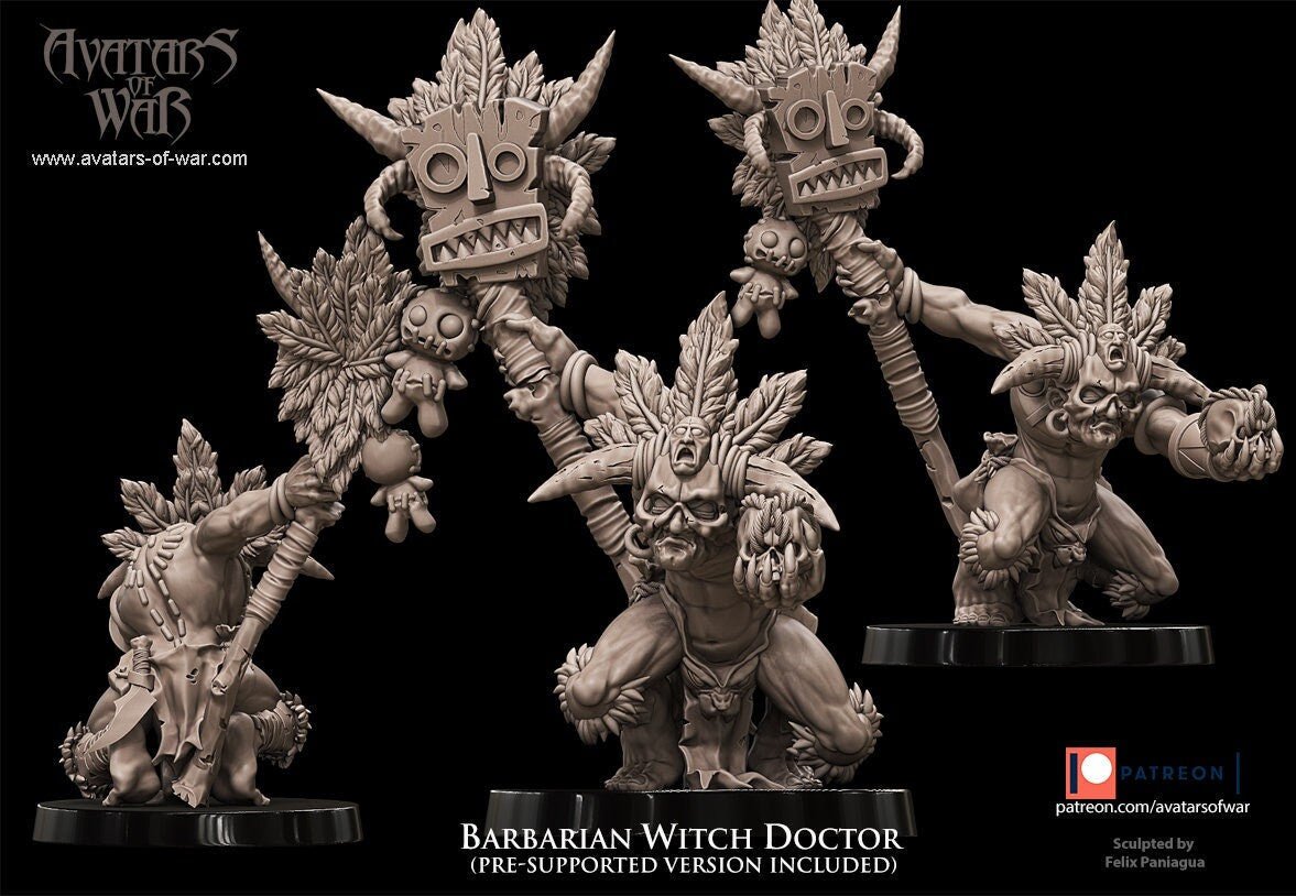 Barbarian Witch Doctor - Avatars of War - Sigmarite Boutique