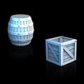 Barrels and Crates - 28mm Fantasy Scatter Terrain for Wargaming and RPGs - Sigmarite Boutique