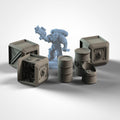 Barrels and Cubes - Scifi Terrain - 3D Printed PLA Plastic - Sigmarite Boutique