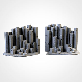 Basalt Outcroppings - Scifi Terrain - 3D Printed PLA Plastic - Sigmarite Boutique
