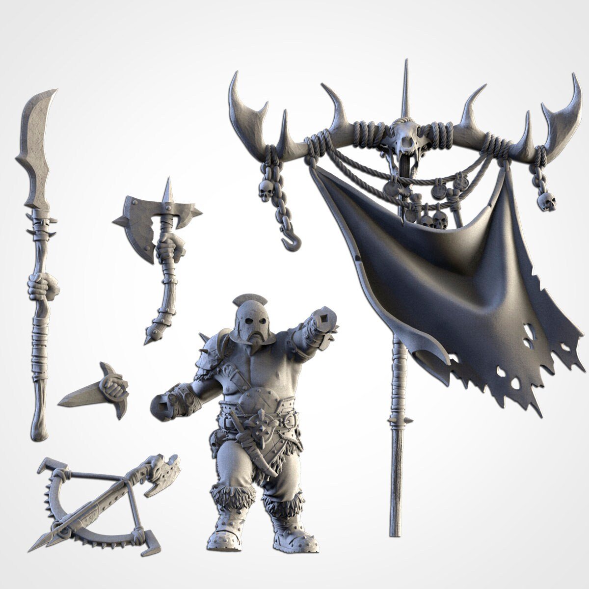 Battle Standard Bearer - Northern Ogres - Txarli Factory - Sigmarite Boutique