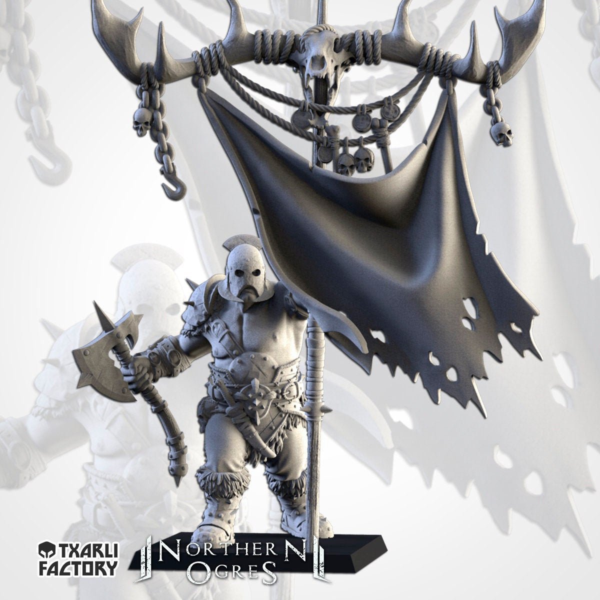 Battle Standard Bearer - Northern Ogres - Txarli Factory - Sigmarite Boutique