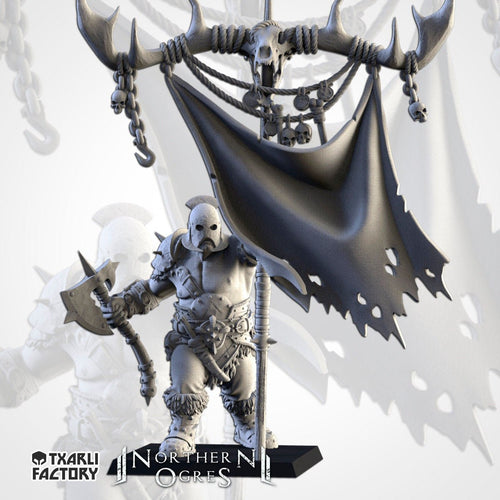 Battle Standard Bearer - Northern Ogres - Txarli Factory - Sigmarite Boutique