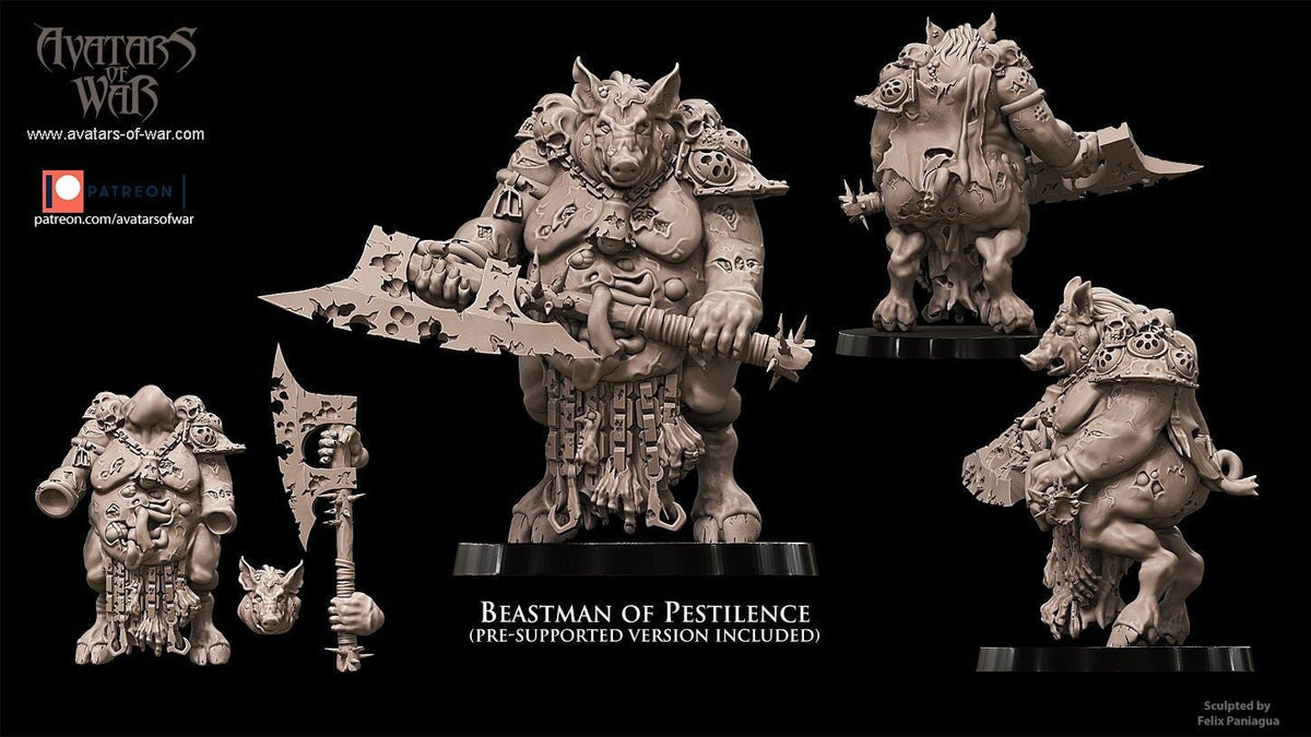 Beastman Lord of Pestilence - Avatars of War - Sigmarite Boutique