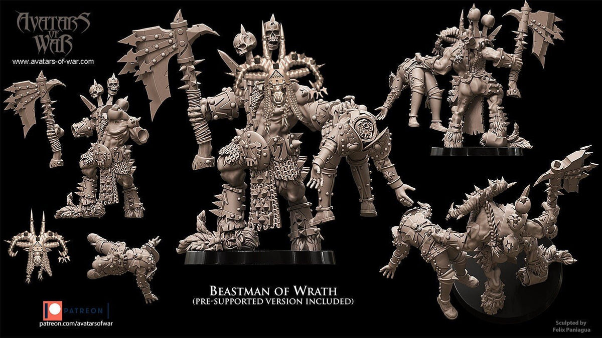 Beastman Lord of Wrath - Avatars of War - Sigmarite Boutique