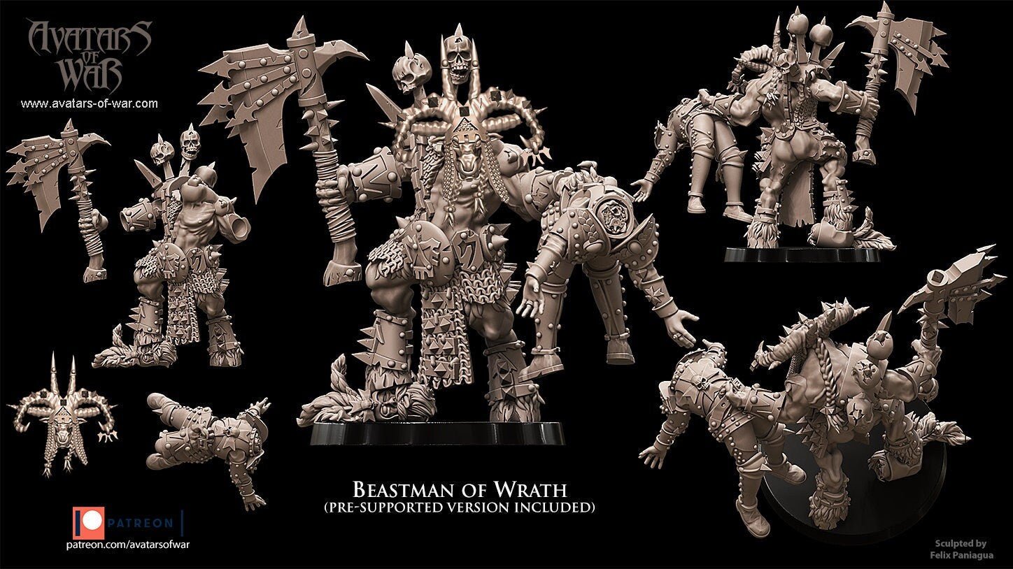 Beastman Lord of Wrath - Avatars of War - Sigmarite Boutique