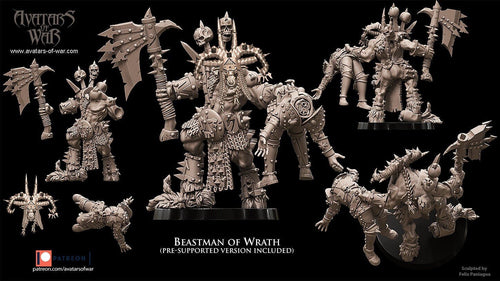 Beastman Lord of Wrath - Avatars of War - Sigmarite Boutique