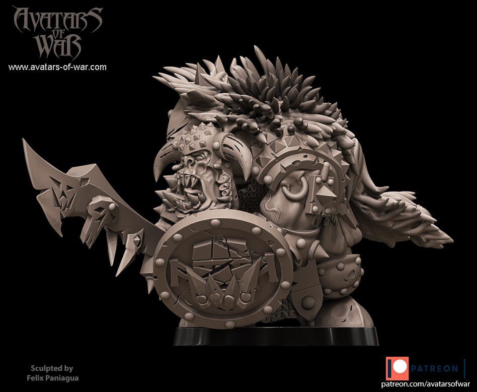 Black Orc Bosses - Avatars of War - Sigmarite Boutique