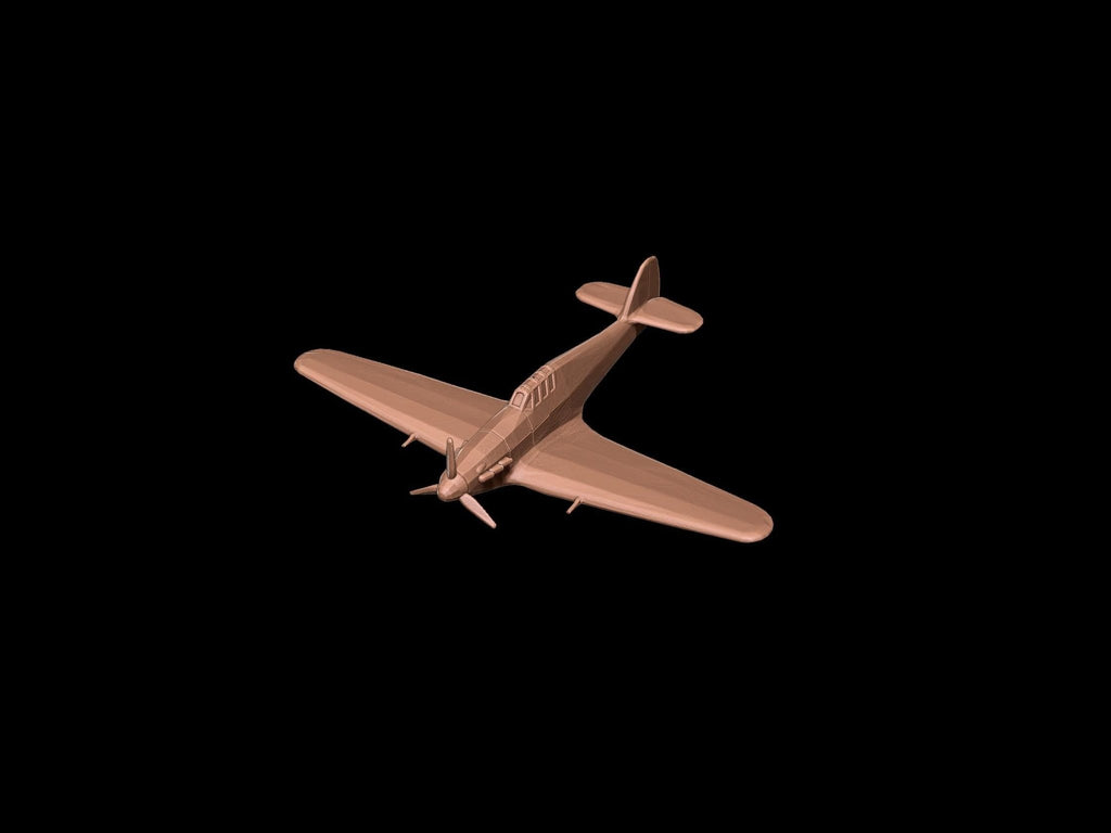 British Hawker Hurricane Fighter Aircraft - WWII Plane - 3D Printed Resin Miniatures in 6mm, 10mm, 15mm, and 20mm Scale - Eskice Miniatures - Sigmarite Boutique