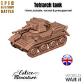 British Tetrarch Light Tank - WWII Airborne Tank - 3D Printed Resin Miniatures in 6mm, 10mm, 15mm, and 20mm Scale - Eskice Miniatures - Sigmarite Boutique