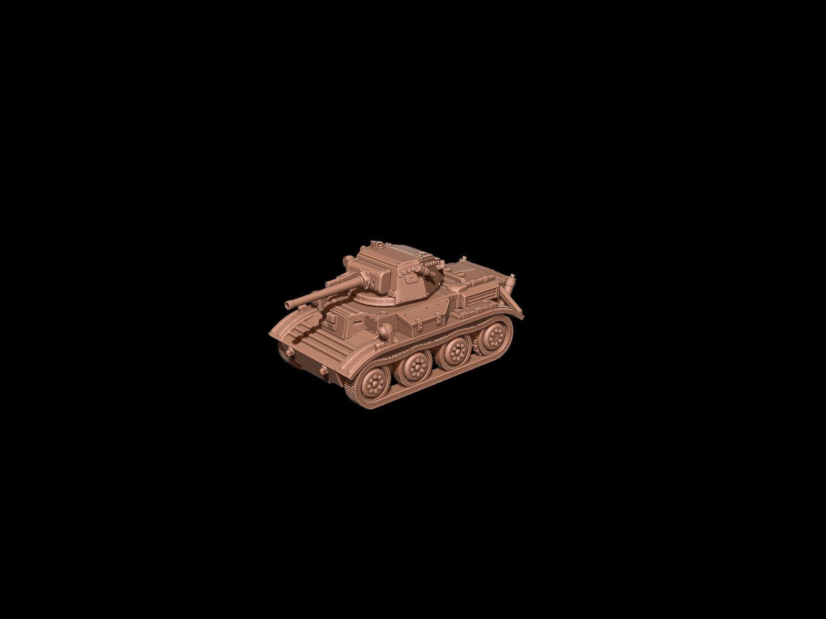 British Tetrarch Light Tank - WWII Airborne Tank - 3D Printed Resin Miniatures in 6mm, 10mm, 15mm, and 20mm Scale - Eskice Miniatures - Sigmarite Boutique