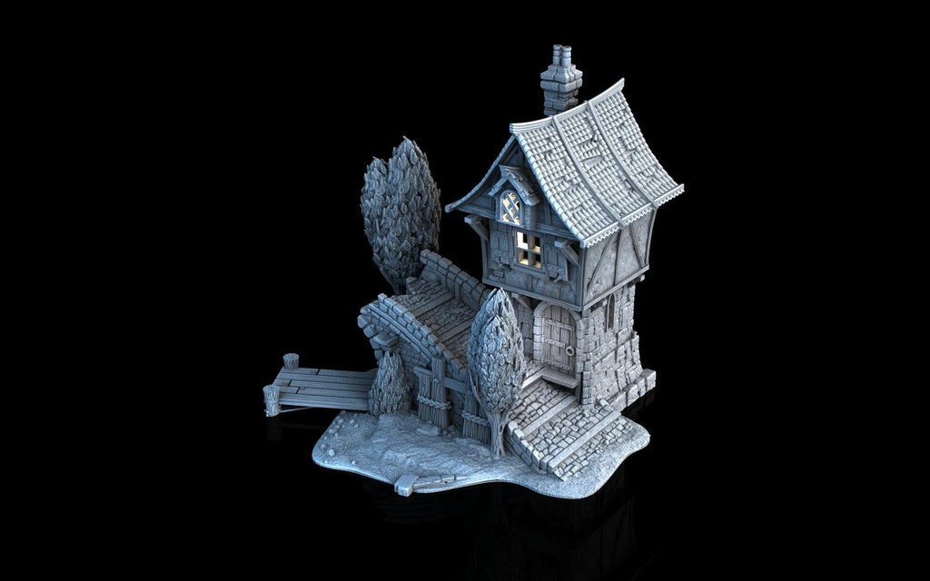 Broken Bridge - Multi-Level 28mm Fantasy Terrain with Playable Interior - Sigmarite Boutique