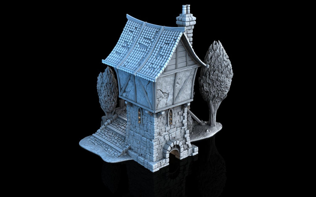 Broken Bridge - Multi-Level 28mm Fantasy Terrain with Playable Interior - Sigmarite Boutique