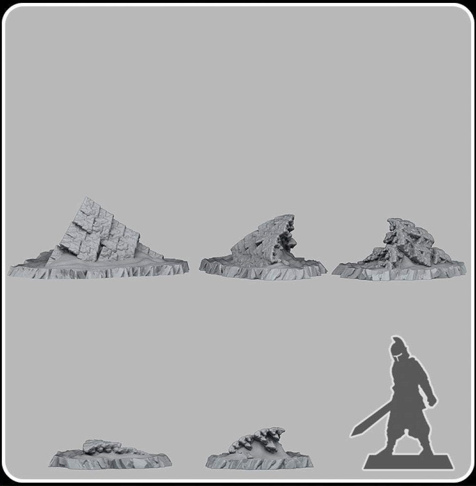 Buried Ancient Temples - Fantastic Plants and Rocks - Print Your Monsters - Sigmarite Boutique