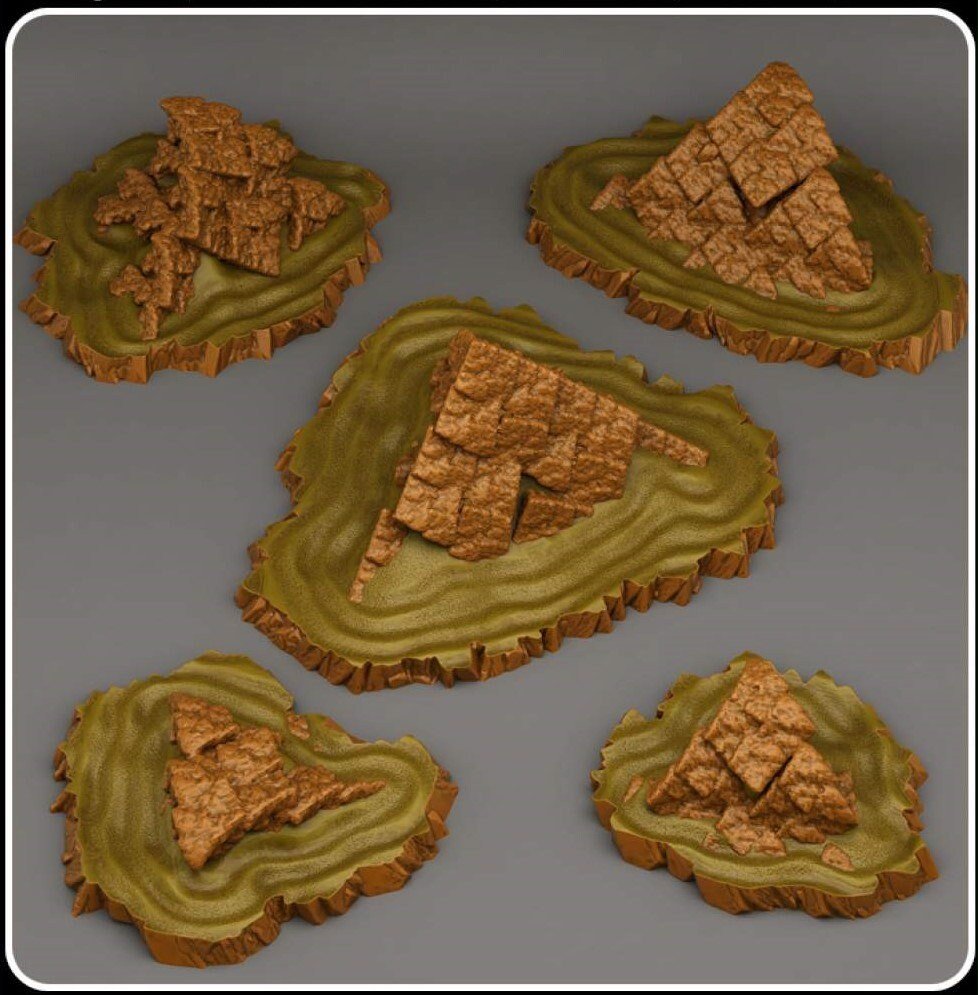 Buried Ancient Temples - Fantastic Plants and Rocks - Print Your Monsters - Sigmarite Boutique